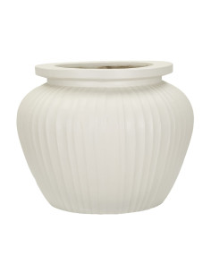 Grand Cache-pot minimaliste chic Rond Magnésium Oxyde Blanc crème Chil 