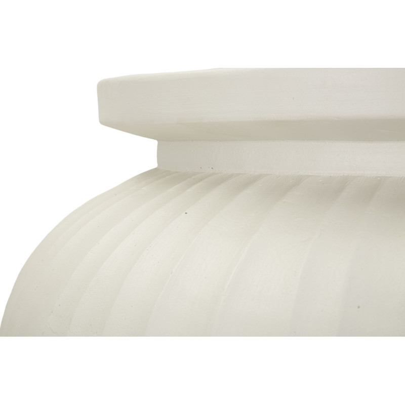 Grand Cache-pot minimaliste chic Rond Magnésium Oxyde Blanc crème Chil 