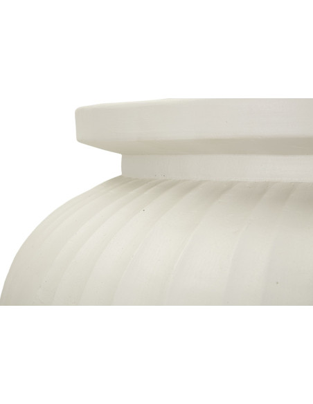 Grand Cache-pot minimaliste chic Rond Magnésium Oxyde Blanc crème Chil 