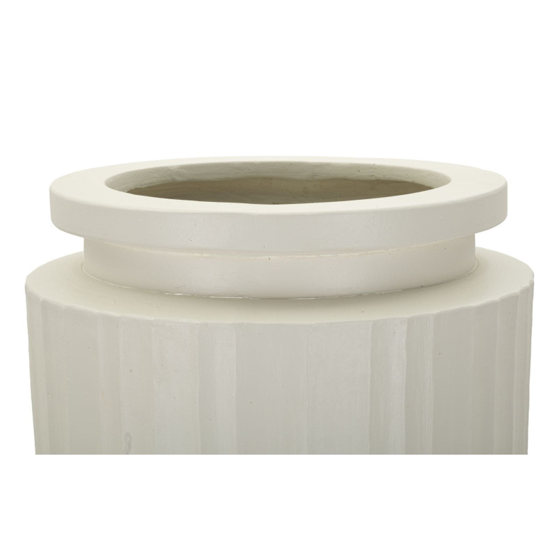 Grand Vase minimaliste chic Cylindrique Hauteur 80 cm Magnésium Oxyde Blanc crème High 