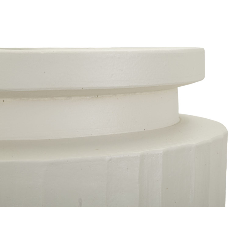 Grand Vase minimaliste chic Cylindrique Hauteur 80 cm Magnésium Oxyde Blanc crème High 