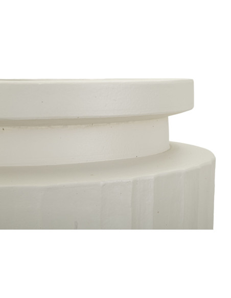 Grand Vase minimaliste chic Cylindrique Hauteur 80 cm Magnésium Oxyde Blanc crème High 