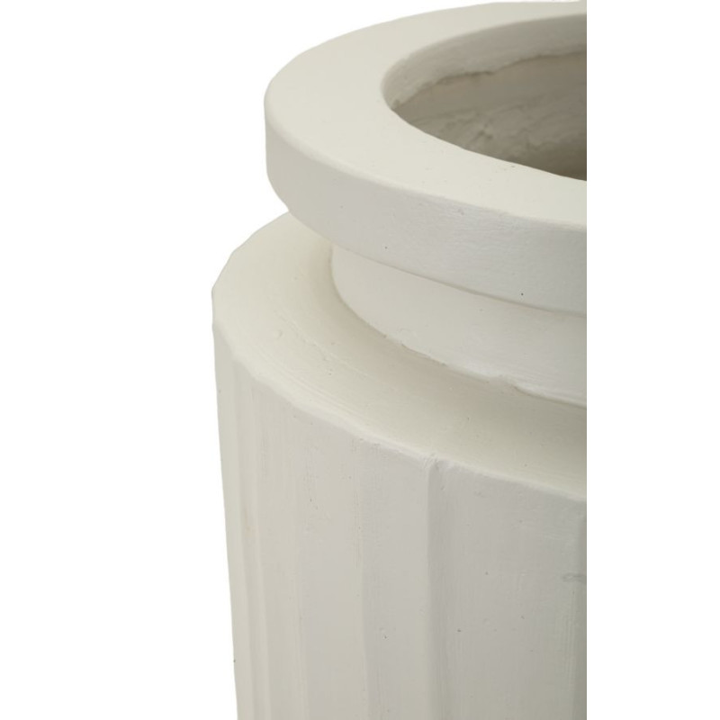 Grand Vase minimaliste chic Cylindrique Hauteur 80 cm Magnésium Oxyde Blanc crème High 