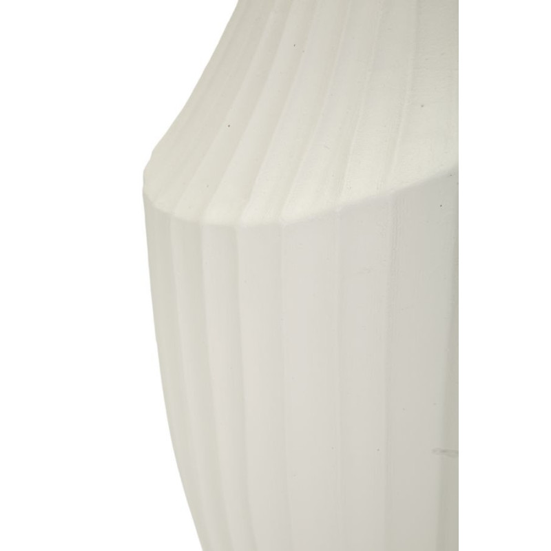 Vase moderne Rond Hauteur 38 cm Magnesium oxide Blanc crème Ice 
