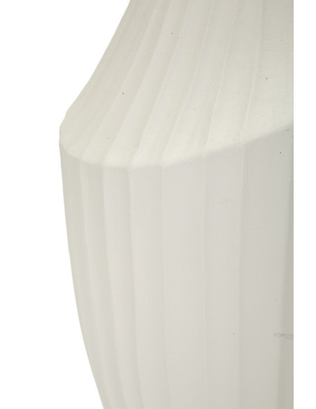 Vase moderne Rond Hauteur 38 cm Magnesium oxide Blanc crème Ice 