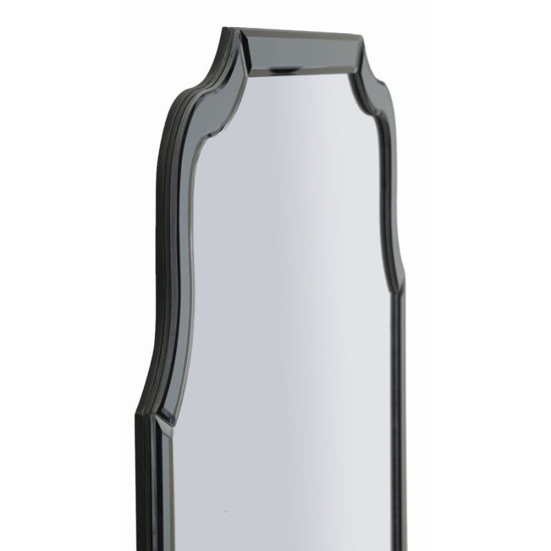 Grand Miroir mural oriental chic Rectangulaire 60x90 Bois MDF Gris Istanbul 