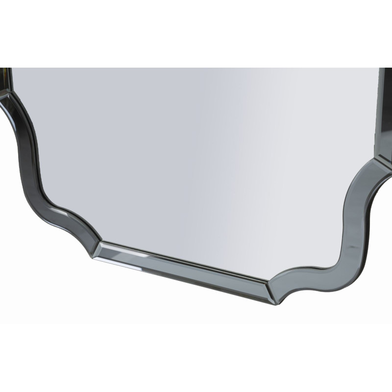 Grand Miroir mural oriental chic Rectangulaire 60x90 Bois MDF Gris Istanbul 