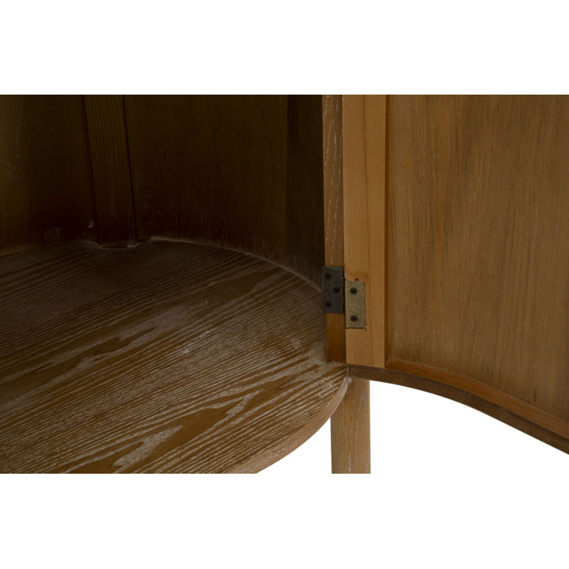 Buffet scandinave chic Bas 2 portes 1 tiroir Bois de sapin Bois MDF Marron Métal Doré Goteborg 