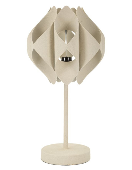 Grande Lampe à poser design moderne Hauteur 57 cm Métal Blanc crème Space 