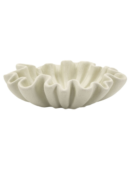 Vide poche Corolle 31 cm Résine Blanc crème Stons