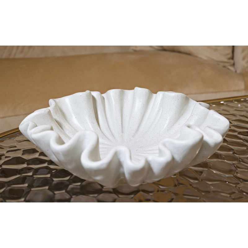 Vide poche Corolle 31 cm Résine Blanc...