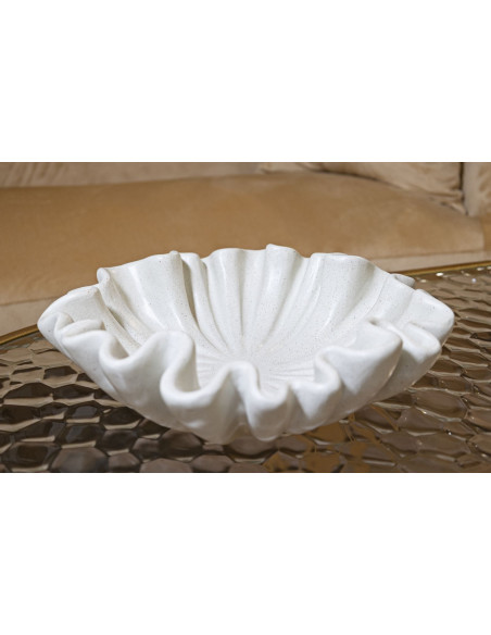 Vide poche Corolle 31 cm Résine Blanc crème Stons
