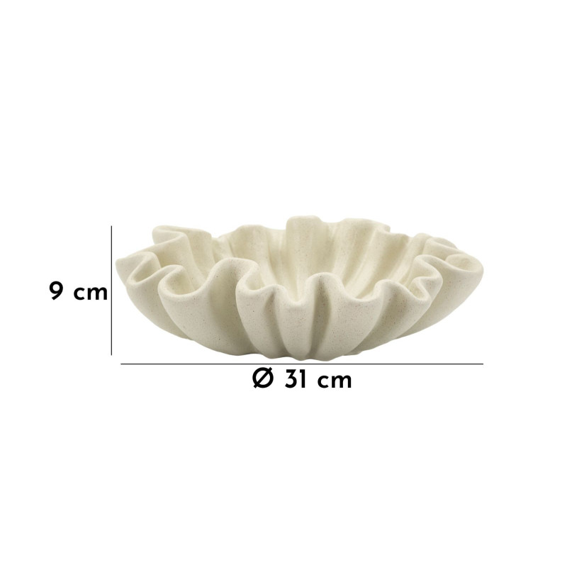Vide poche Corolle 31 cm Résine Blanc...