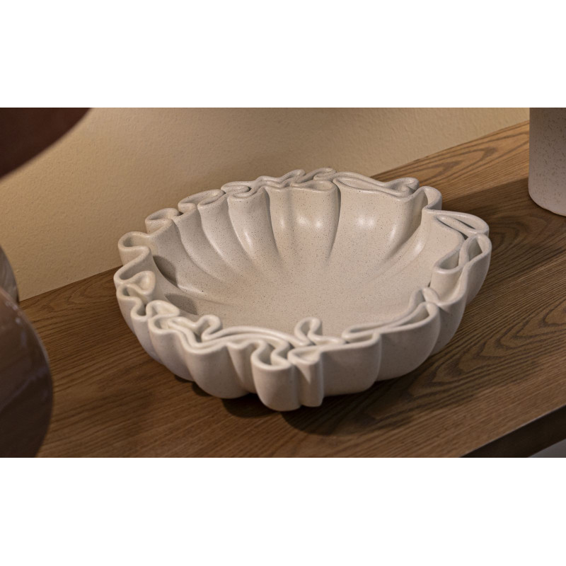 Vide poche Corolle 30 cm Résine Blanc crème Stons 