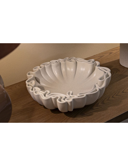 Vide poche Corolle 30 cm Résine Blanc crème Stons 