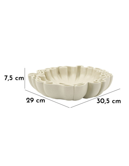 Vide poche Corolle 30 cm Résine Blanc crème Stons 