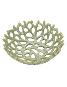 Vide poche déco original Corail Rond 35 cm Céramique Vert Coral 