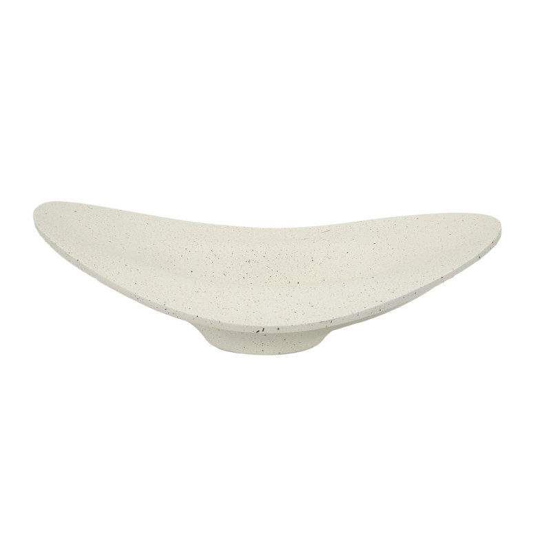 Vide poche déco minimaliste Organique 41 cm Résine Blanc crème Elegant 