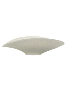 Vide poche déco minimaliste Organique 41 cm Résine Blanc crème Elegant 