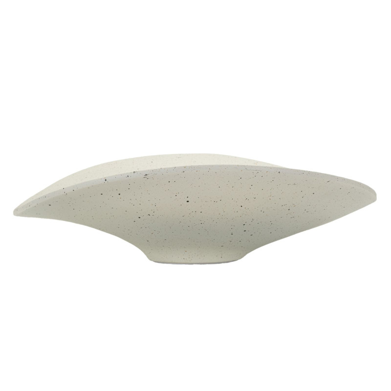 Vide poche déco minimaliste Organique 41 cm Résine Blanc crème Elegant 