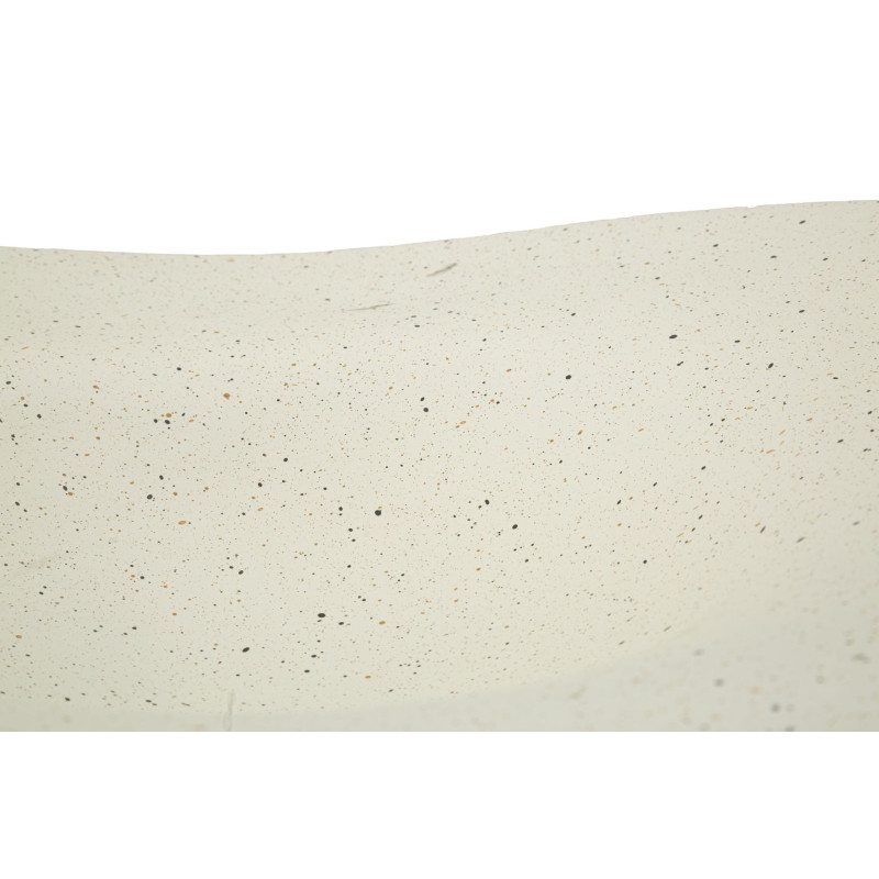 Vide poche déco minimaliste Organique 41 cm Résine Blanc crème Elegant 