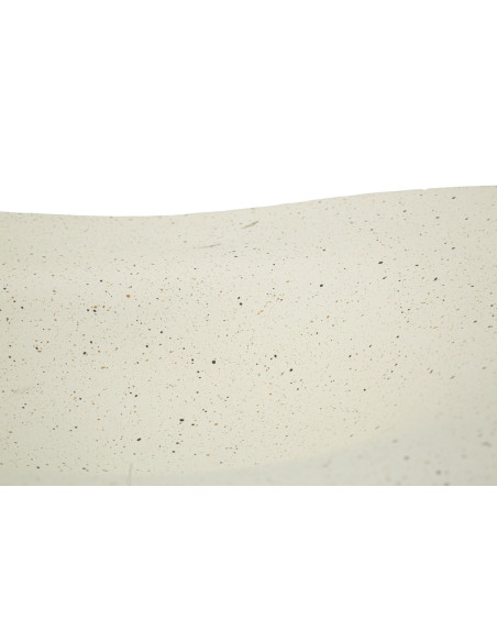 Vide poche déco minimaliste Organique 41 cm Résine Blanc crème Elegant 