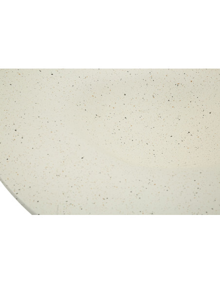 Vide poche déco minimaliste Organique 41 cm Résine Blanc crème Elegant 