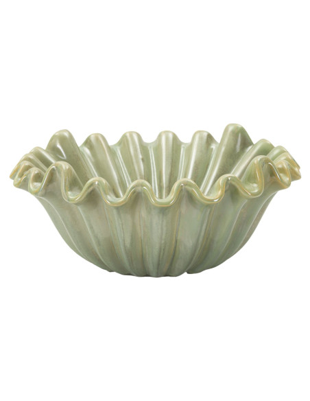 Vide poche original Corolle Organique 33 cm Céramique Vert Nacré Venice 