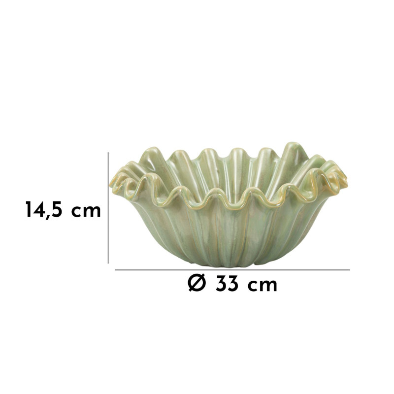Vide poche original Corolle Organique 33 cm Céramique Vert Nacré Venice 