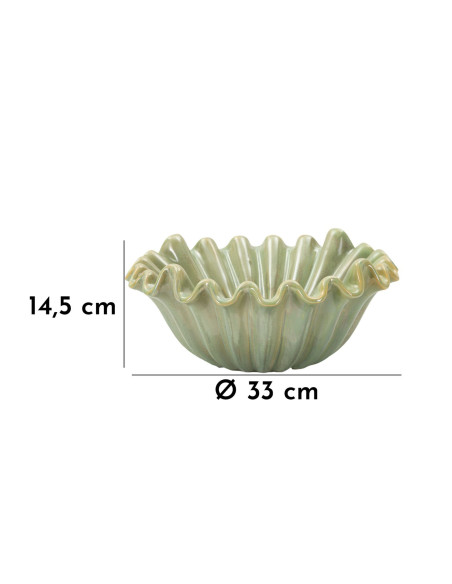 Vide poche original Corolle Organique 33 cm Céramique Vert Nacré Venice 