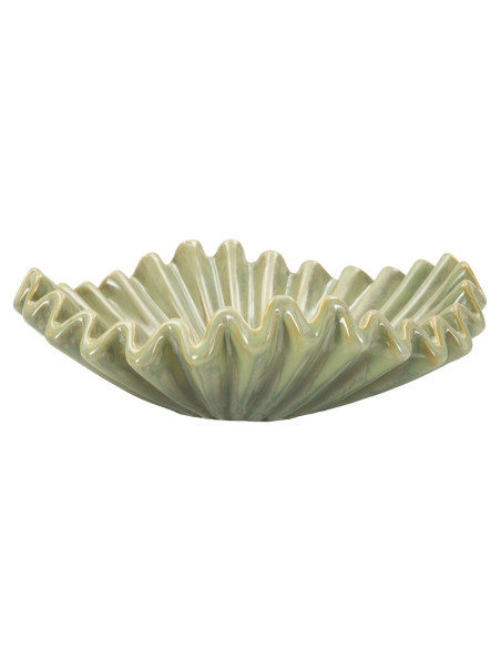 Grand Vide poche original Corolle Organique 40 cm Céramique Vert Nacré Venice 