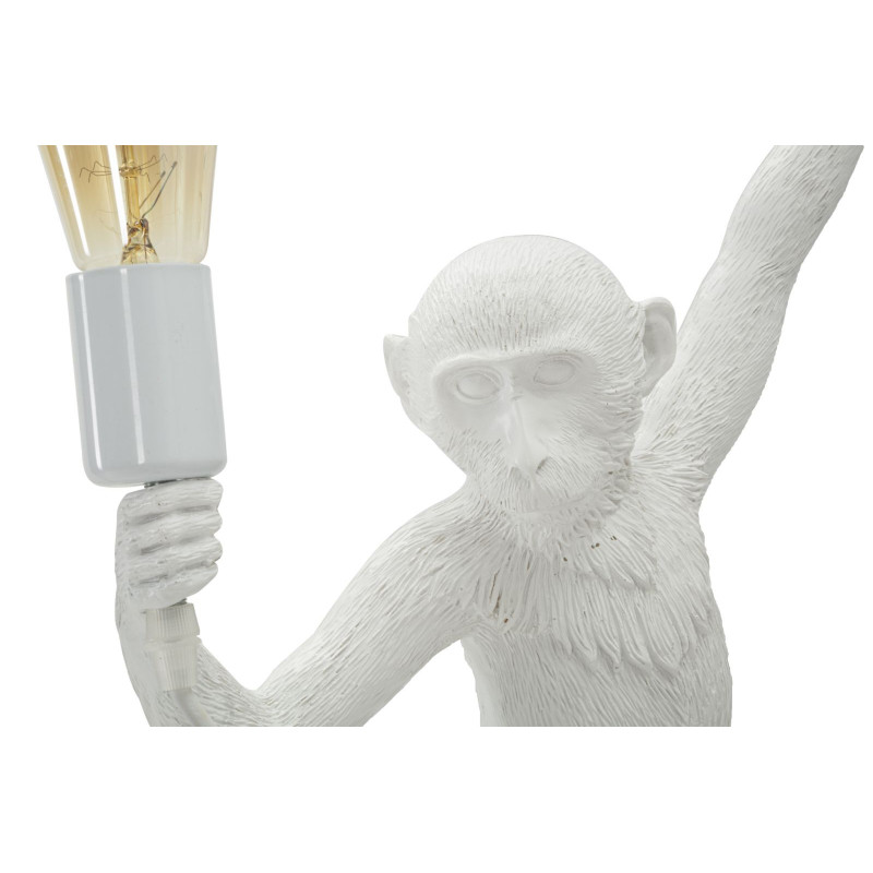 Grande Applique murale originale Singe Hauteur 64 cm Résine Blanc Monkey 
