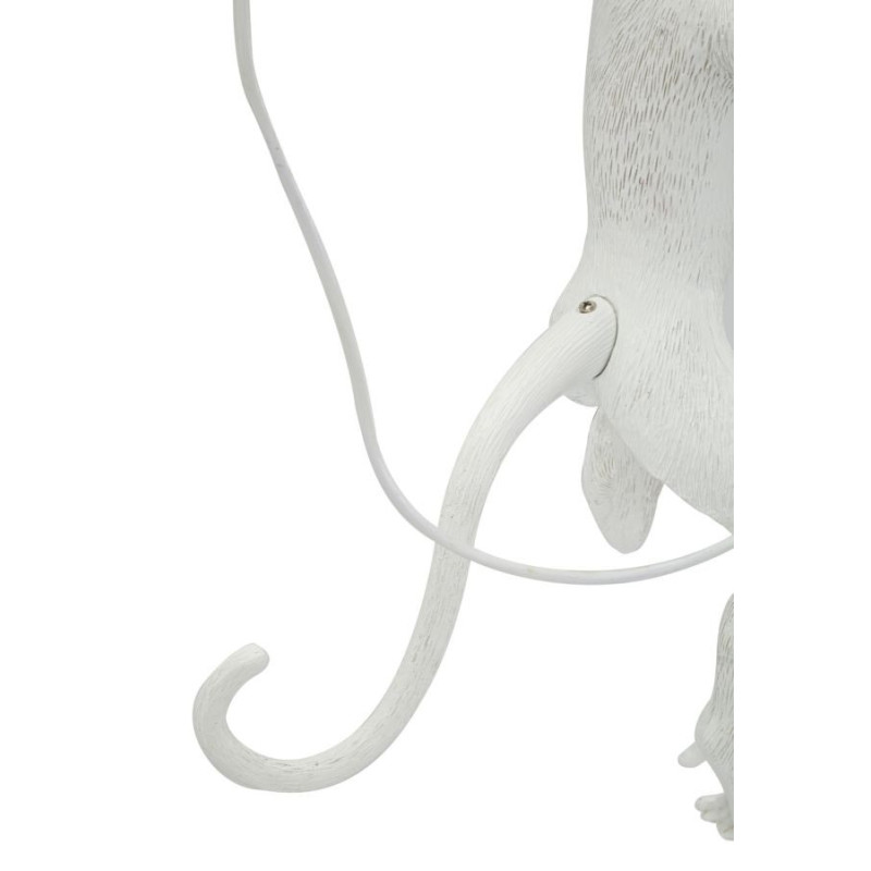 Grande Applique murale originale Singe Hauteur 64 cm Résine Blanc Monkey 