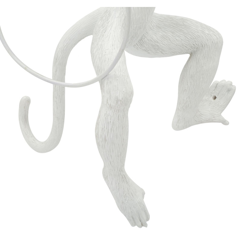 Grande Applique murale originale Singe Hauteur 64 cm Résine Blanc Monkey 