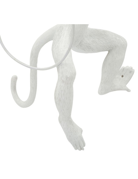 Grande Applique murale originale Singe Hauteur 64 cm Résine Blanc Monkey 