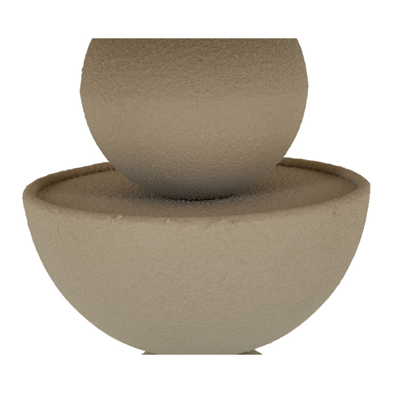 Table d'appoint moderne totem Ronde 40 cm Métal Blanc crème Miroir Dune 