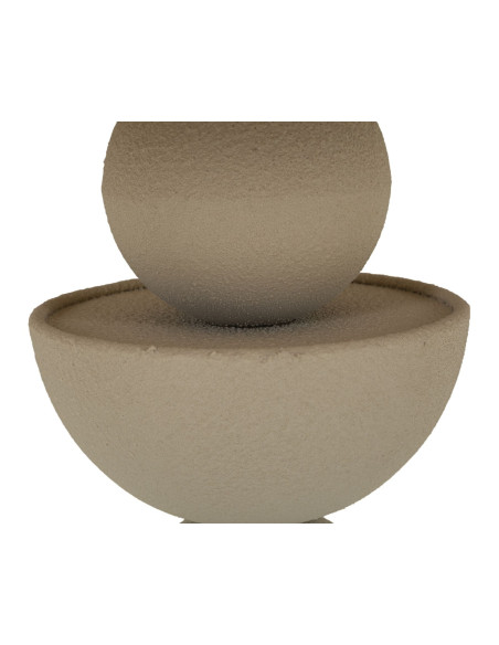 Table d'appoint moderne totem Ronde 40 cm Métal Blanc crème Miroir Dune 