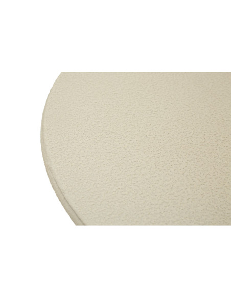 Table d'appoint moderne Ronde 45 cm Métal Blanc crème Dune 