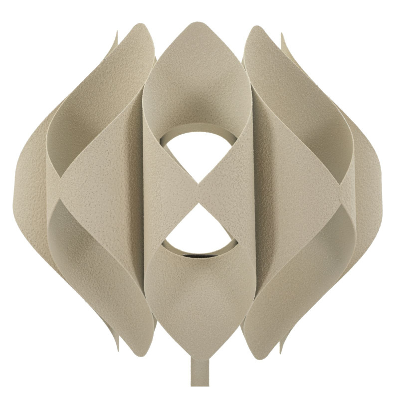 Lampadaire sur pied design moderne Hauteur 155 cm Métal Blanc crème Space 