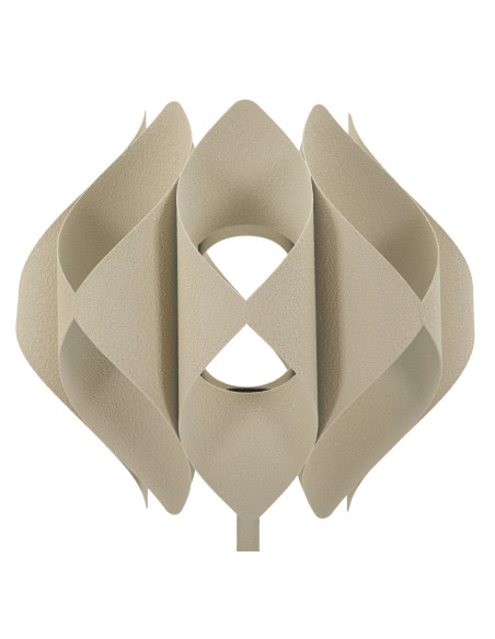 Lampadaire sur pied design moderne Hauteur 155 cm Métal Blanc crème Space 