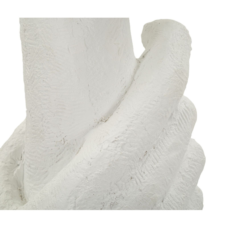 Grande Lampe à poser moderne Mains Hauteur 93 cm Résine Métal Blanc Tissu Beige Life 