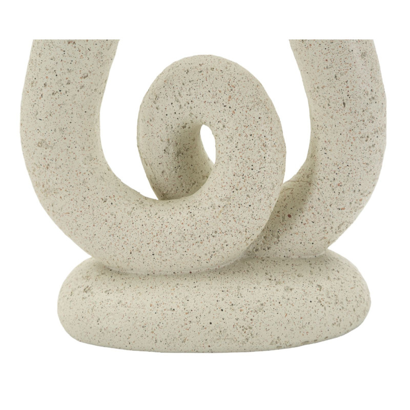 Chandelier moderne 2 branches Hauteur 20 cm Résine Blanc crème Stons 