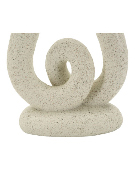 Chandelier moderne 2 branches Hauteur 20 cm Résine Blanc crème Stons 