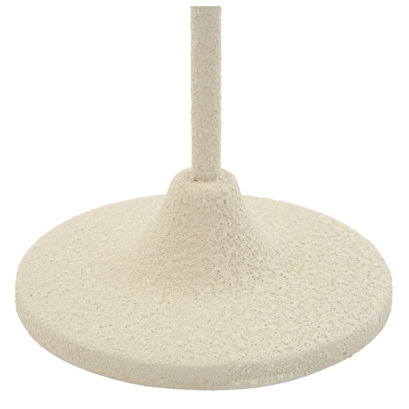 Grand Bougeoir moderne Pomme de pin Hauteur 33 cm Métal Blanc crème Dune 