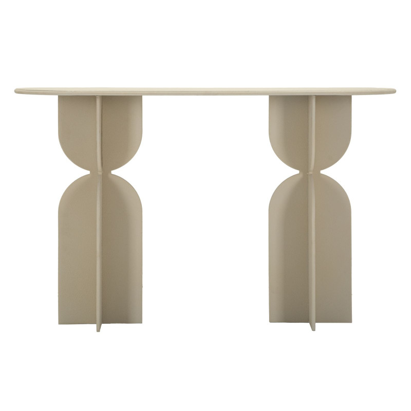 Console moderne Rectangulaire 120 cm Métal Blanc crème Dune Mauro Ferretti - 2