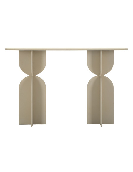 Console moderne Rectangulaire 120 cm Métal Blanc crème Dune Mauro Ferretti - 2