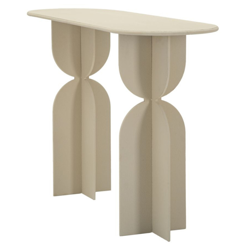 Console moderne Rectangulaire 120 cm Métal Blanc crème Dune Mauro Ferretti - 3
