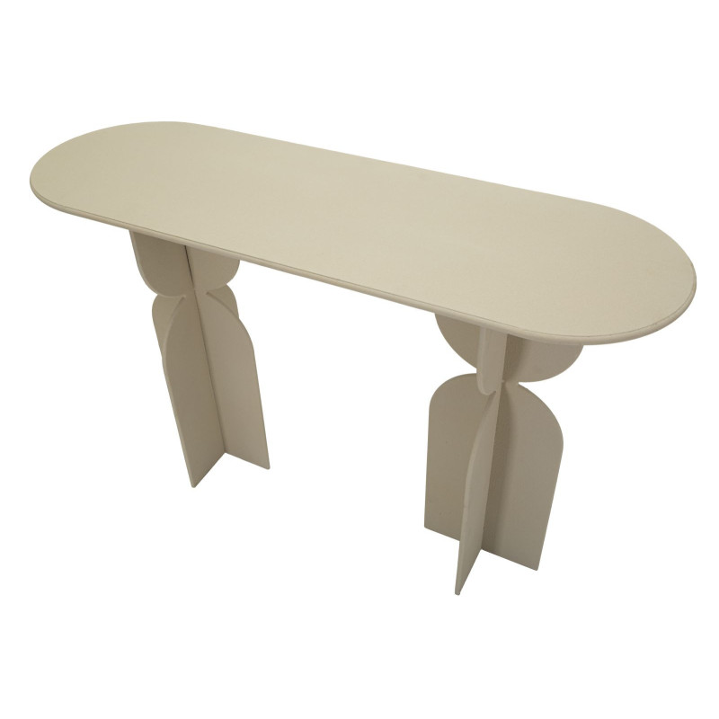 Console moderne Rectangulaire 120 cm Métal Blanc crème Dune Mauro Ferretti - 4