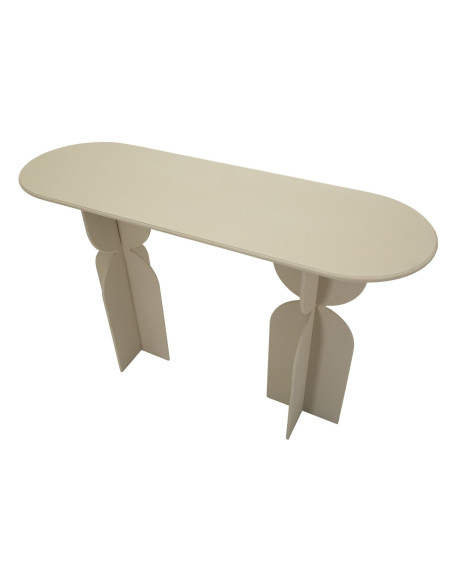 Console moderne Rectangulaire 120 cm Métal Blanc crème Dune Mauro Ferretti - 4