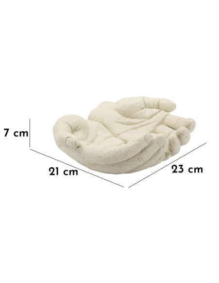 Vide poche original Mains Résine Blanc crème Stons 